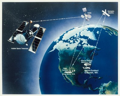 Disegno del telescopio Hubble, anni 
