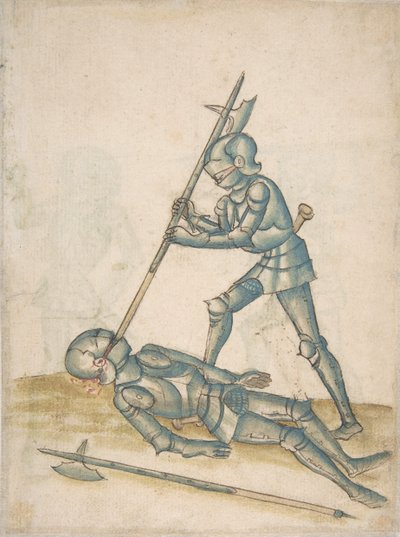 Disegni che mostrano combattimenti a piedi Champ Clos da Unbekannt