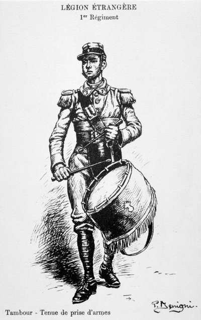 Tamburino, 1º reggimento della Legione Straniera Francese, XX secolo da Unbekannt