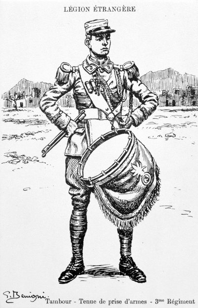 Tamburino, 3º reggimento della Legione Straniera Francese, XX secolo da Unbekannt