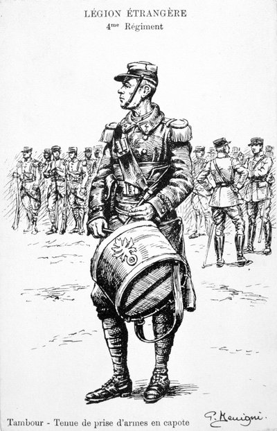 Tamburino, 4º reggimento della Legione Straniera Francese, XX secolo da Unbekannt