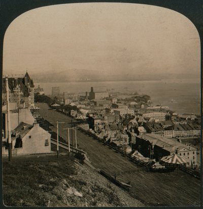 Terrazza Dufferin, Città Vecchia e Fiume San Lorenzo dalla Cittadella, Quebec, Canada, 1906 da Unbekannt