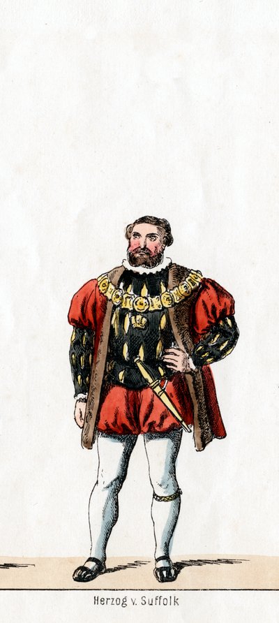 Duca di Suffolk, costume per l