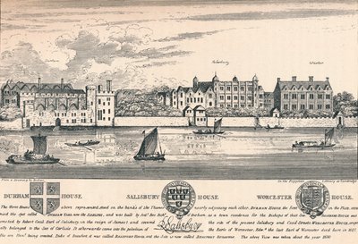Durham House, Salisbury House e Worcester House, Londra, c1808 1903 da Unbekannt