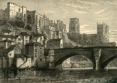 Durham dal fiume, 1898 da Unbekannt