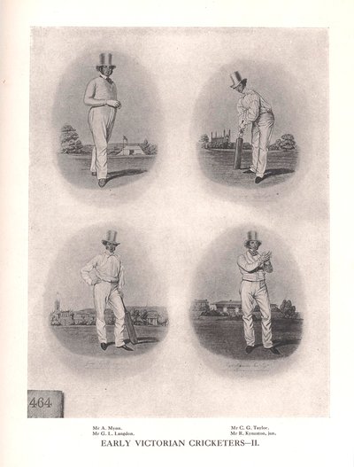 Primi giocatori di cricket vittoriani, XIX secolo 1912 da Unbekannt