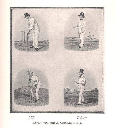 Cricketers vittoriani, XIX secolo 1912 da Unbekannt