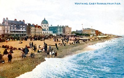 East Parade dal molo, Worthing, Sussex, inizio XX secolo da Unbekannt