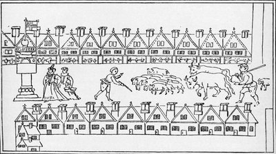 Mercato di Eastcheap, Londra, c1598, 1904 da Unbekannt