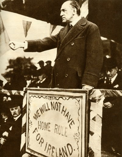 Edward Carson che tiene un discorso, 1912, 1935 da Unbekannt