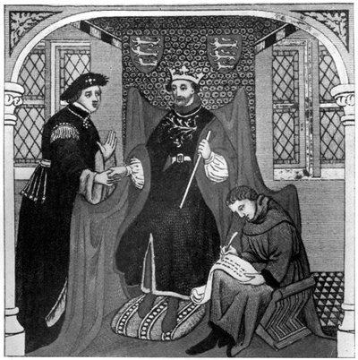 Edoardo III e il Conte delle Fiandre, XIV secolo, 1910 da Unbekannt
