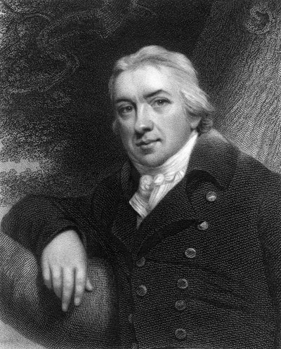 Edward Jenner, medico inglese, 1837 da Unbekannt