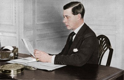Edoardo VIII che lavora nel suo ufficio a St. James