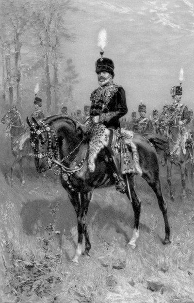 Edoardo VII come Colonnello in Capo del 10° Ussari, 1902 da Unbekannt