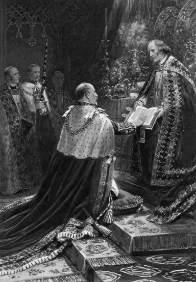 Edoardo VII che presta giuramento, 1902 da Unbekannt