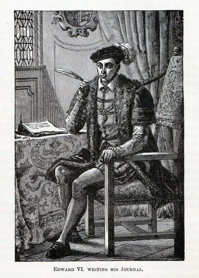 Edoardo VI che scrive il suo Diario da Unbekannt