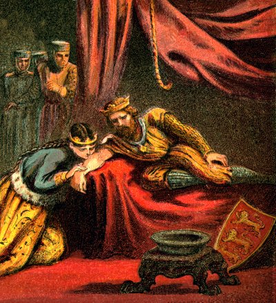 Edoardo di Woodstock, principe di Galles, con sua moglie, Giovanna, principessa di Galles, c1850 da Unbekannt