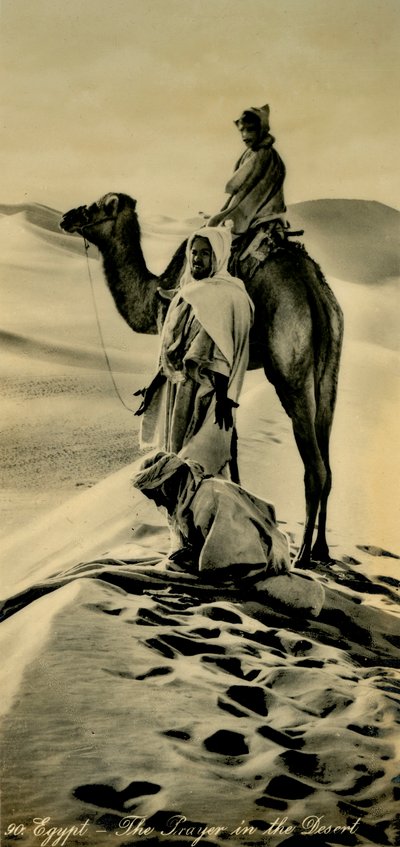 Egitto - La preghiera nel deserto, c1918-c1939 da Unbekannt