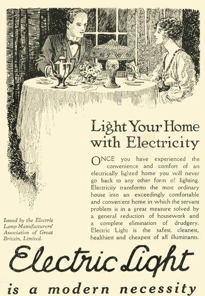 La luce elettrica è una necessità moderna da Unbekannt