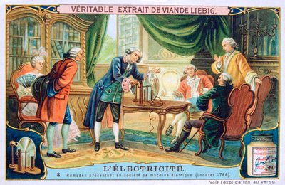 Dimostrazione di elettricità, Londra, 1766, c1900 da Unbekannt