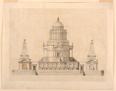 Elevazione di un mausoleo fantastico da Unbekannt