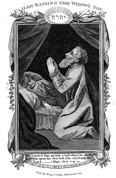 Elia risuscita il figlio della vedova, c1808 da Unbekannt
