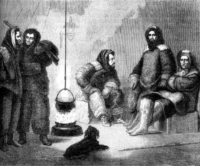 Elisha Kent Kane e i suoi compagni in Groenlandia, c1855 da Unbekannt