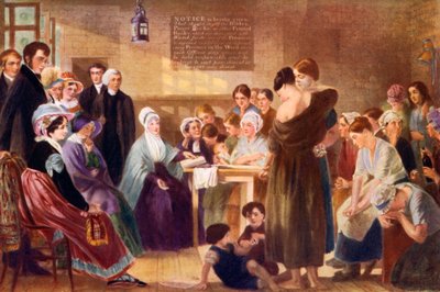 Elizabeth Fry 1780-1845 in visita alla prigione di Newgate, 1926 da Unbekannt