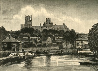 Cattedrale di Ely, dal ponte ferroviario, 1898 da Unbekannt
