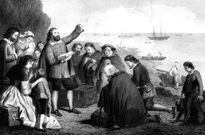 Imbarco dei Padri Pellegrini, 1620 da Unbekannt