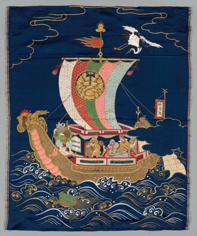 Fukusa ricamata, fine 1800-inizio 1900 da Unbekannt