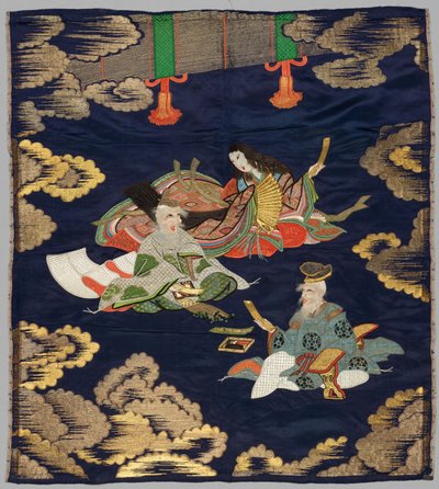 Fukusa ricamata, fine 1800-inizio 1900 da Unbekannt