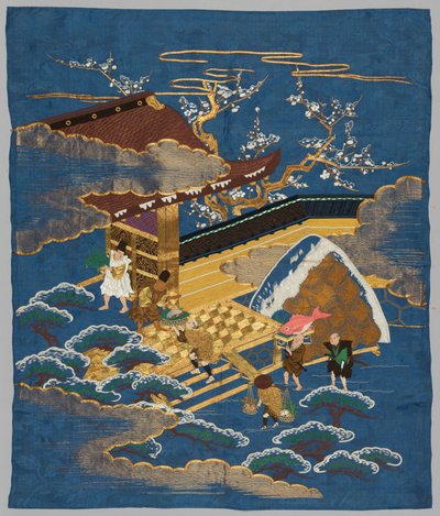 Fukusa ricamato, fine 1800-inizio 1900 da Unbekannt