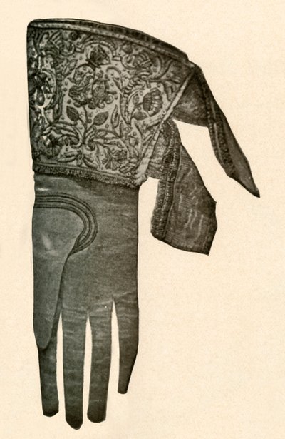 Guanto ricamato, XVII secolo, 1937 da Unbekannt