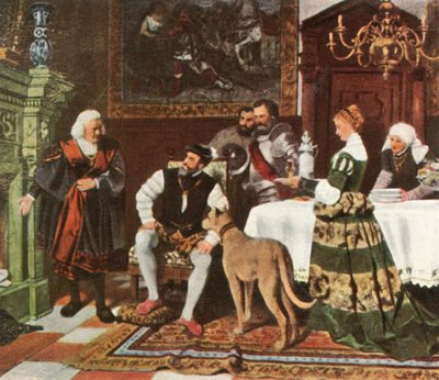 Imperatore Carlo V con i Fugger ad Augusta, 1530 da Unbekannt