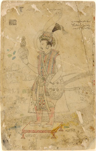 Imperatore Jahangir che tiene un globo, inizio XVIII secolo da Unbekannt