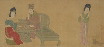 Imperatore Minghuang e Consorte Yang che Giocano a Weiqi, dinastia Ming o Qing, XVII secolo da Unbekannt