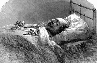 Imperatore Napoleone III di Francia sul letto di morte, 1873 da Unbekannt