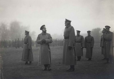 Imperatore Nicola II e Granduca Nikolai Nikolaevich a Baranovichi, settembre 1914 da Unbekannt