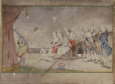 Imperatrice Caterina II con la sua famiglia e cortigiani da Unbekannt