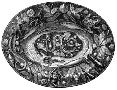 Piatto smaltato di Bernard Palissy, XVI secolo, 1870 da Unbekannt