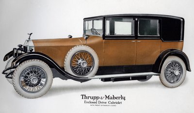 Cabriolet Rolls-Royce con guida chiusa, c1910-1929 da Unbekannt