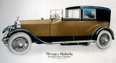 Rolls-Royce cabriolet con guida chiusa, c1910-1929 da Unbekannt