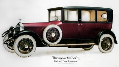 Limousine Rolls-Royce con guida chiusa e partizione dietro il conducente, c1910-1929 da Unbekannt