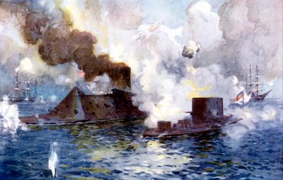 Scontro tra Confederati e Unionisti, Guerra Civile Americana, 1852 c1890 da Unbekannt