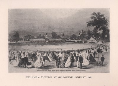 Inghilterra contro Victoria a Melbourne, Australia, gennaio 1862 da Unbekannt
