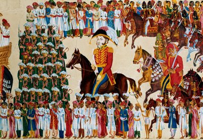 Grande Inglese della Compagnia delle Indie Orientali in una Processione Indiana da Unbekannt