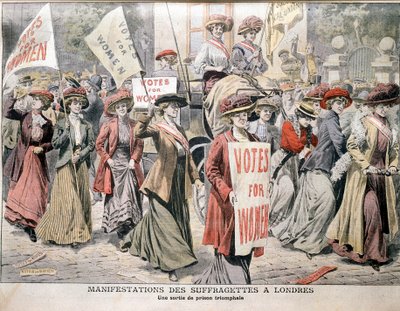Suffragette inglesi rilasciate dalla prigione di Holloway, 1908 da Unbekannt