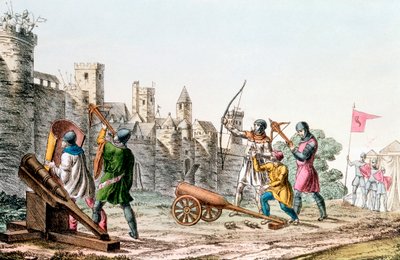 Truppe inglesi che attaccano una città francese, Guerra dei Cent