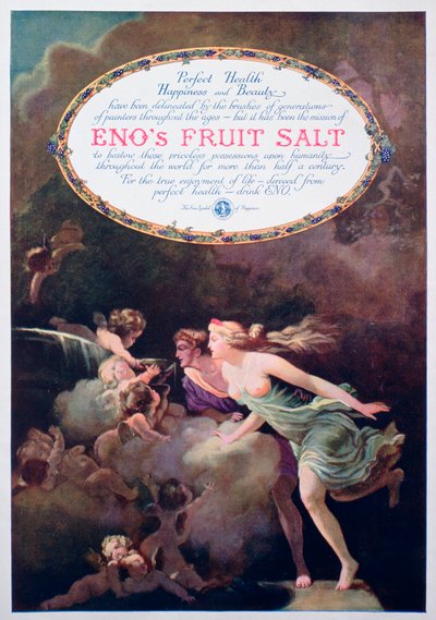 Pubblicità del sale di frutta Enos, 1920 da Unbekannt